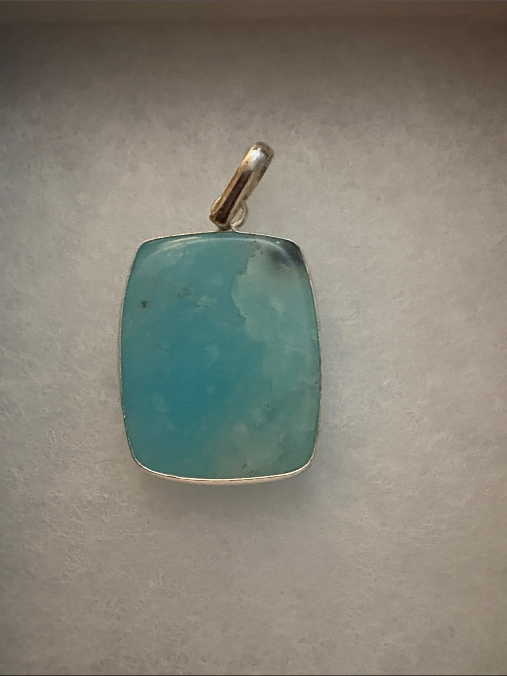Sterling Silver plated stone Pendant